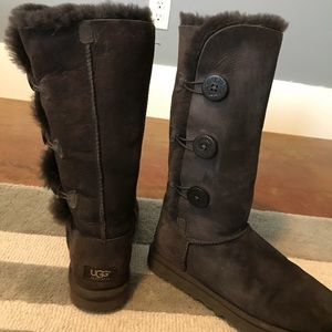 Brown Button Up UGG Boots